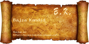 Bajza Kandid névjegykártya